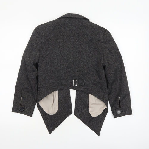 River Island Women's Grey Size 8 Cropped Tailored Suit Jacket