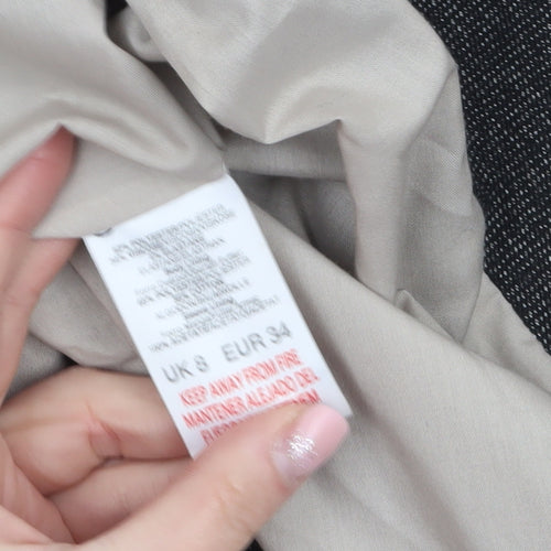 River Island Women's Grey Size 8 Cropped Tailored Suit Jacket