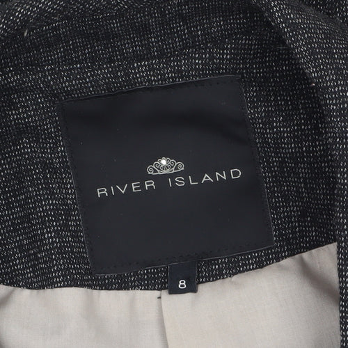 River Island Women's Grey Size 8 Cropped Tailored Suit Jacket