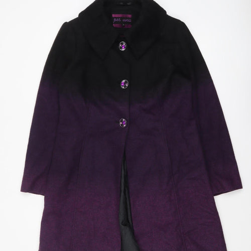 Marks and Spencer Per Una Women’s Purple Wool Blend Overcoat Size 14