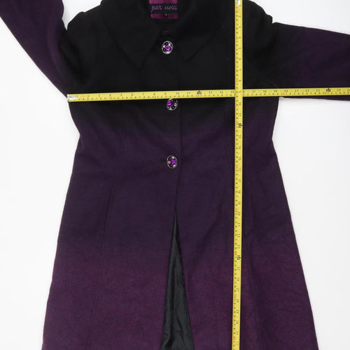 Marks and Spencer Per Una Women’s Purple Wool Blend Overcoat Size 14
