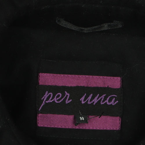 Marks and Spencer Per Una Women’s Purple Wool Blend Overcoat Size 14