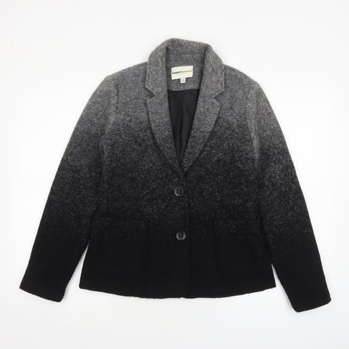 Clements Ribeiro Portobello Womens Grey Black Wool Blend Single-Breasted Blazer UK10