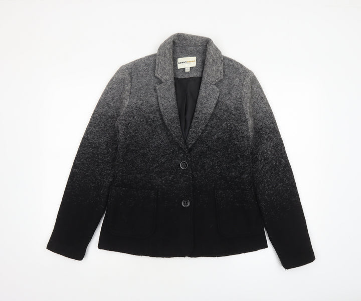 Clements Ribeiro Portobello Womens Grey Black Wool Blend Single-Breasted Blazer UK10