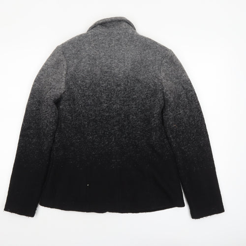 Clements Ribeiro Portobello Womens Grey Black Wool Blend Single-Breasted Blazer UK10