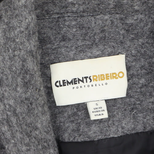 Clements Ribeiro Portobello Womens Grey Black Wool Blend Single-Breasted Blazer UK10