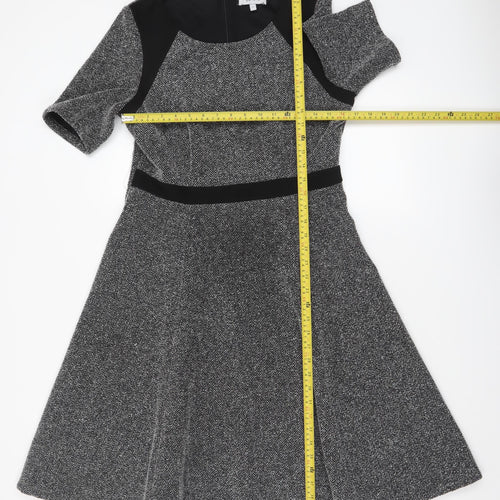 Marks and Spencer Per Una Grey Fit & Flare Tweed Dress Women’s Size 14