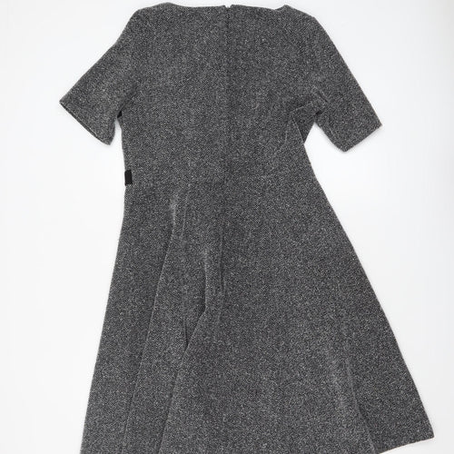 Marks and Spencer Per Una Grey Fit & Flare Tweed Dress Women’s Size 14