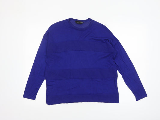Dorothy Perkins Women’s Blue Crew Neck Long Sleeve Jumper UK 12