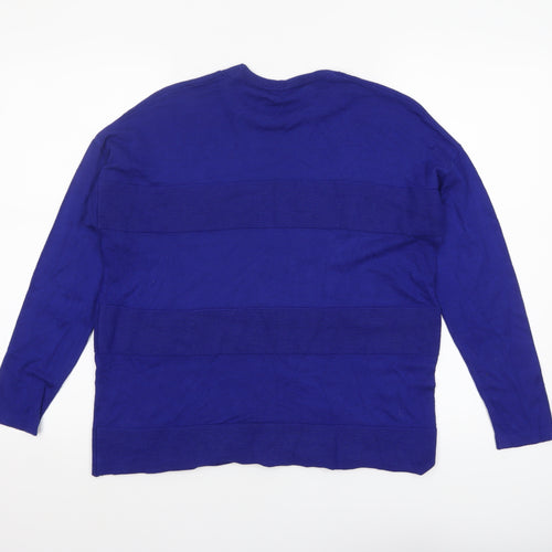 Dorothy Perkins Women’s Blue Crew Neck Long Sleeve Jumper UK 12