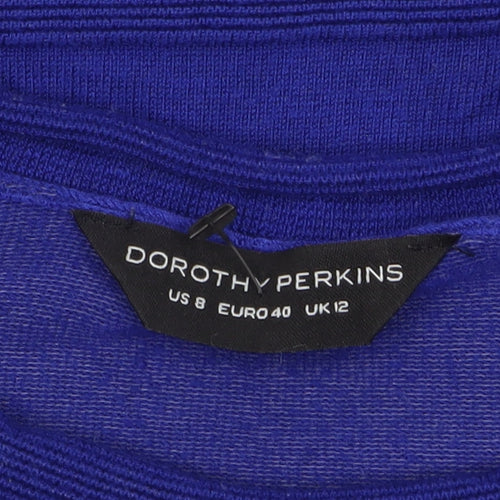 Dorothy Perkins Women’s Blue Crew Neck Long Sleeve Jumper UK 12