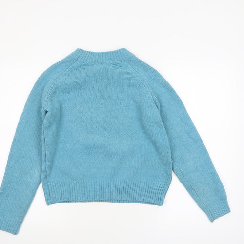 Primark Womens Blue Cable-Knit Pullover Jumper Size S