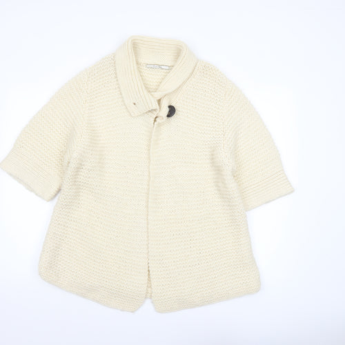 Part Two Women's Ivory Wool Chunky-Knit Cardigan L