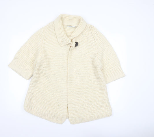 Part Two Women's Ivory Wool Chunky-Knit Cardigan L