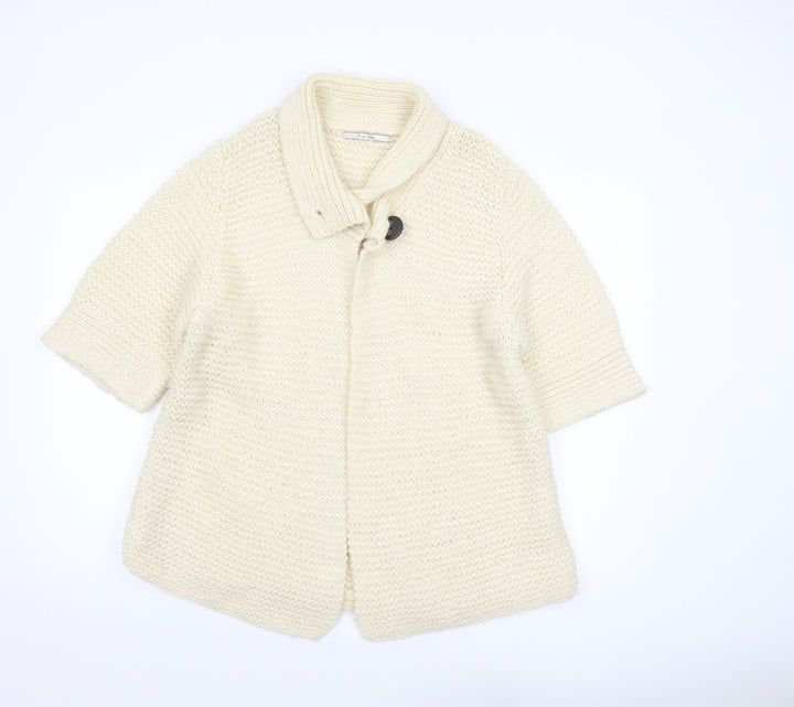 Part Two Women's Ivory Wool Chunky-Knit Cardigan L