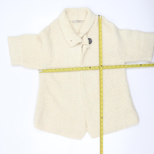 Part Two Women's Ivory Wool Chunky-Knit Cardigan L