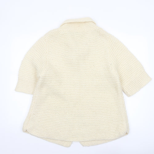 Part Two Women's Ivory Wool Chunky-Knit Cardigan L