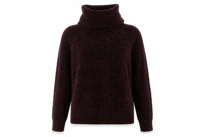 F&F Women’s Purple Roll Neck Chunky Knit Jumper Size 6