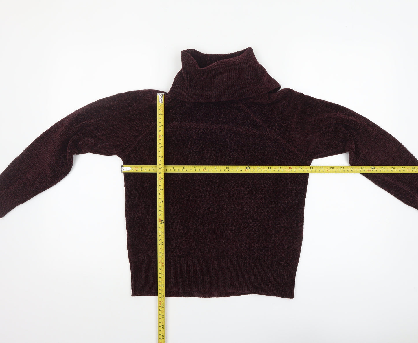F&F Women’s Purple Roll Neck Chunky Knit Jumper Size 6