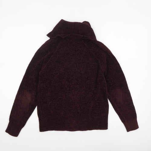 F&F Women’s Purple Roll Neck Chunky Knit Jumper Size 6
