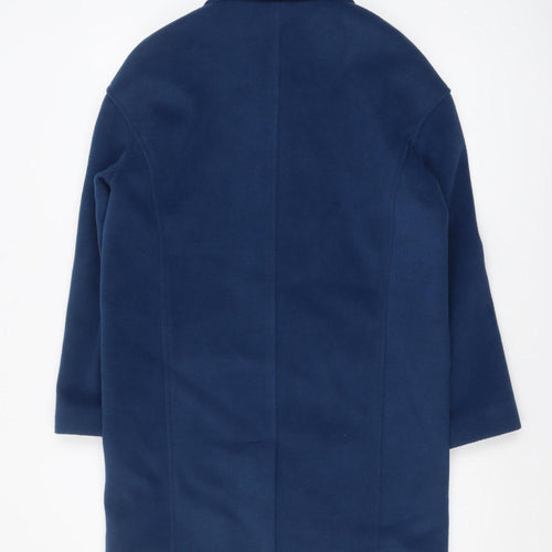 Marks and Spencer Women’s Blue Wool-Look Mid-Length Coat Size 8