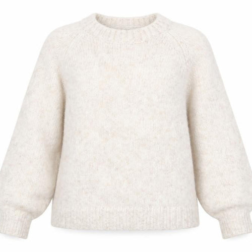 F&F Women Ivory Knit Pullover Jumper Size S Long Sleeve Crew Neck