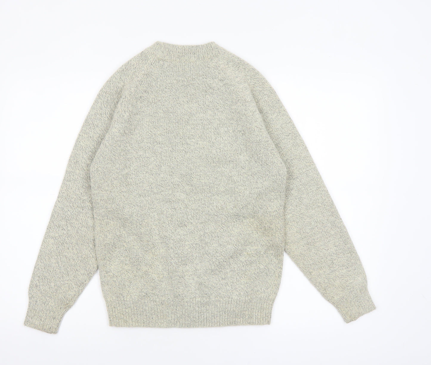 Damart Women's Grey Cable-Knit Crew Neck Pullover Jumper XS
