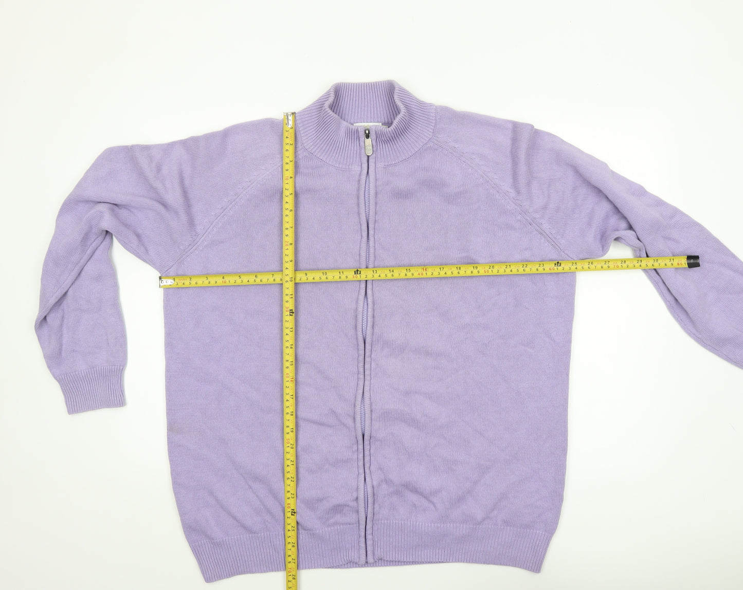 Cotton Traders Men’s Purple 2XL Full Zip Cotton Jumper