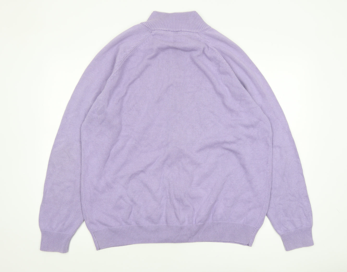 Cotton Traders Men’s Purple 2XL Full Zip Cotton Jumper