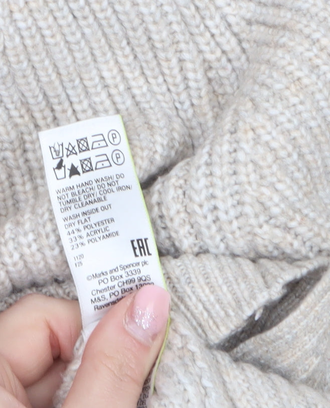 Marks and Spencer Women’s Beige Chunky Knit Cardigan L