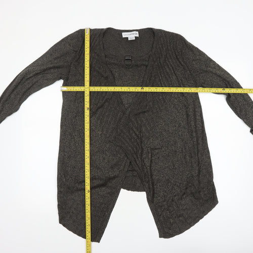 Sag Harbor Women's Grey Knit Open Cardigan Size M