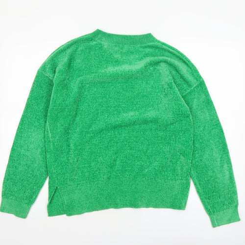 F&F Women’s Green Crew Neck Knit Pullover Jumper Size 14