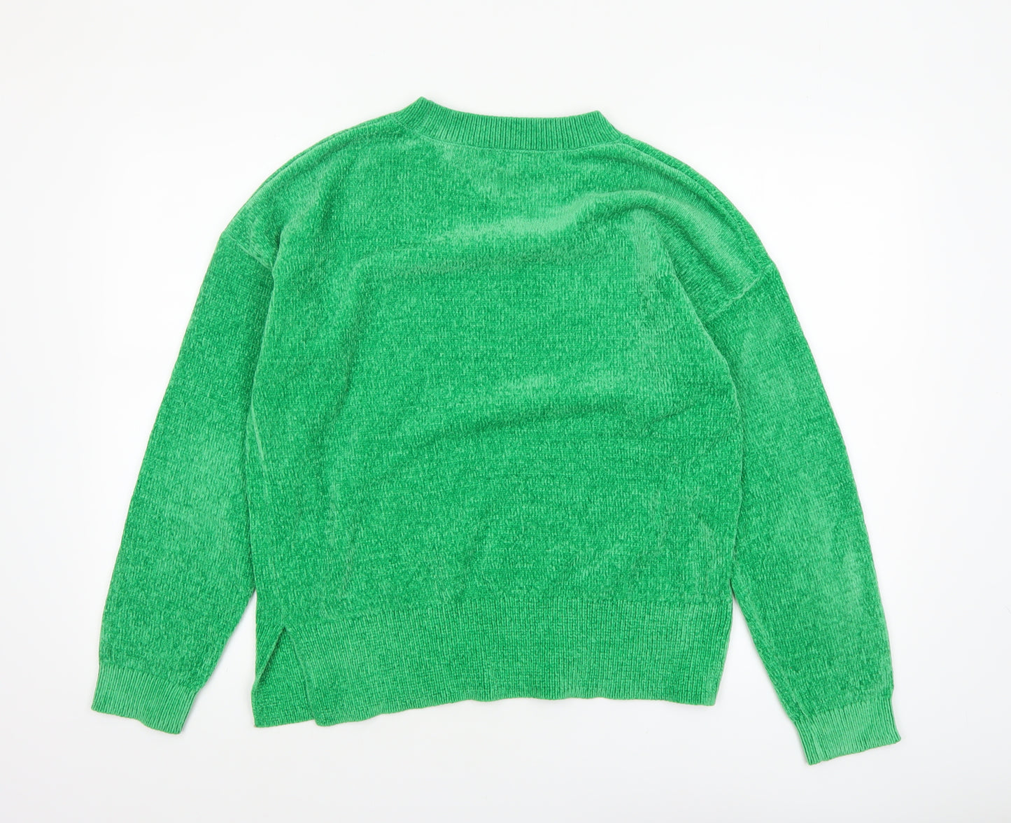 F&F Women’s Green Crew Neck Knit Pullover Jumper Size 14