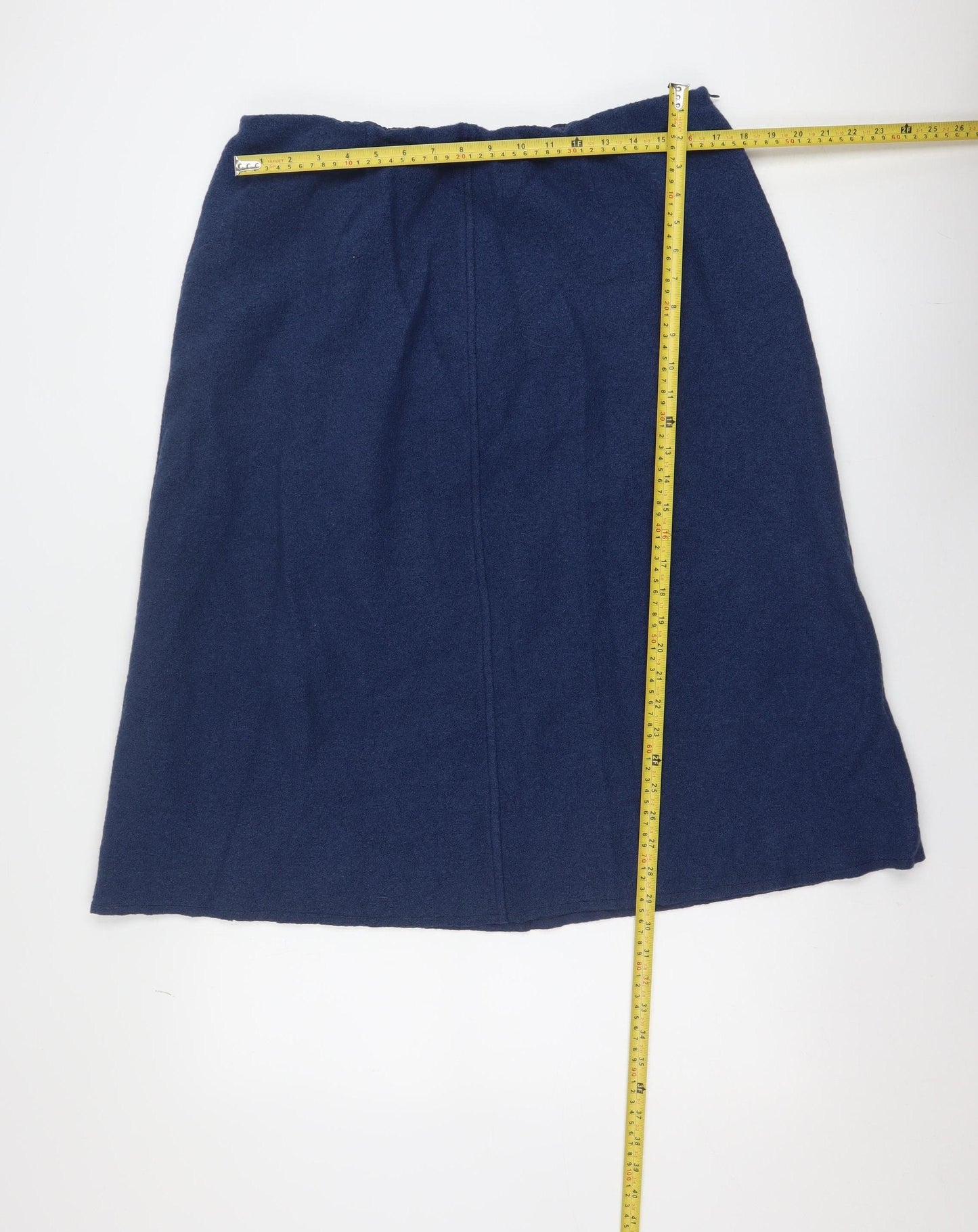 Cotswold Collections Women Blue Wool A-Line Knee Length Skirt Size 20