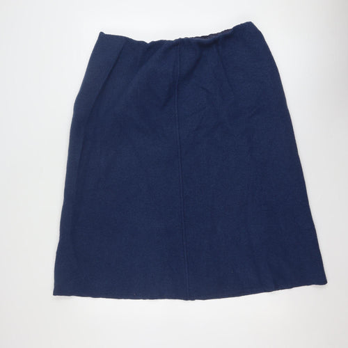 Cotswold Collections Women Blue Wool A-Line Knee Length Skirt Size 20