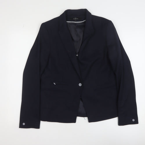 Next Tailoring Women's Black Blazer Size 14 Regular Single Breasted Jacket