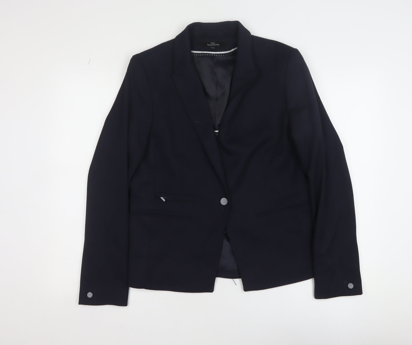 Next Tailoring Women's Black Blazer Size 14 Regular Single Breasted Jacket