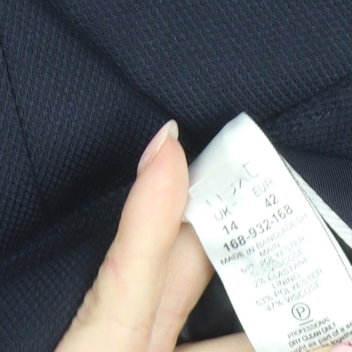 Next Tailoring Women's Black Blazer Size 14 Regular Single Breasted Jacket