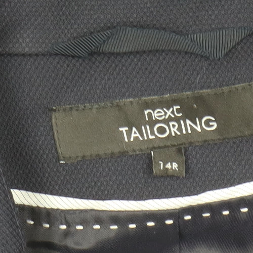 Next Tailoring Women's Black Blazer Size 14 Regular Single Breasted Jacket