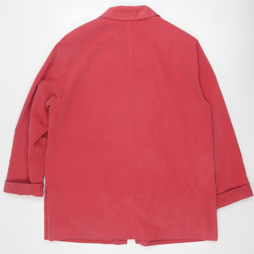 C.F.E. Classic Club Women's Red Button-Up Short Jacket Size 14 Polyester