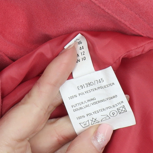 C.F.E. Classic Club Women's Red Button-Up Short Jacket Size 14 Polyester