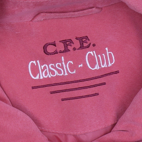 C.F.E. Classic Club Women's Red Button-Up Short Jacket Size 14 Polyester