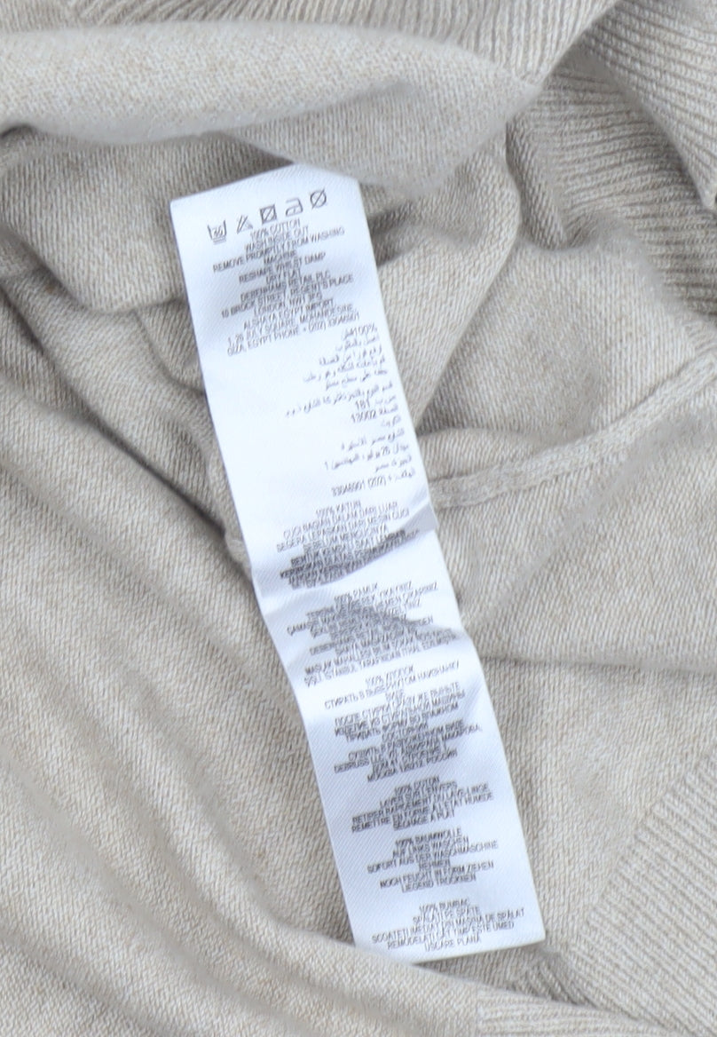 Jasper Conran Men’s Beige V-Neck Cotton Cashmere Jumper XL
