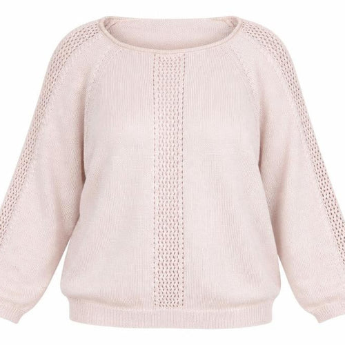 Marks and Spencer Women’s Pink Open Knit Raglan Jumper Size 14