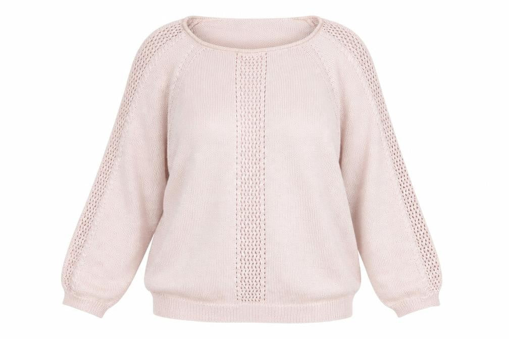 Marks and Spencer Women’s Pink Open Knit Raglan Jumper Size 14