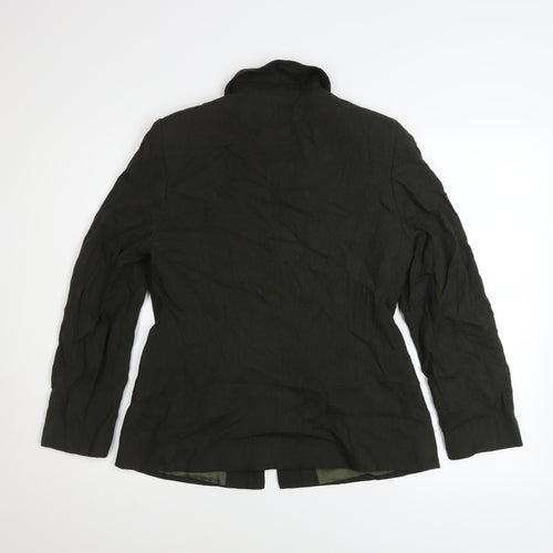 Ambience Women’s Black Zip Jacket Size 12 Classic Lined Style