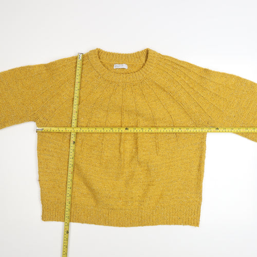 Papaya Women’s Yellow Chunky Knit Pullover Jumper Size L