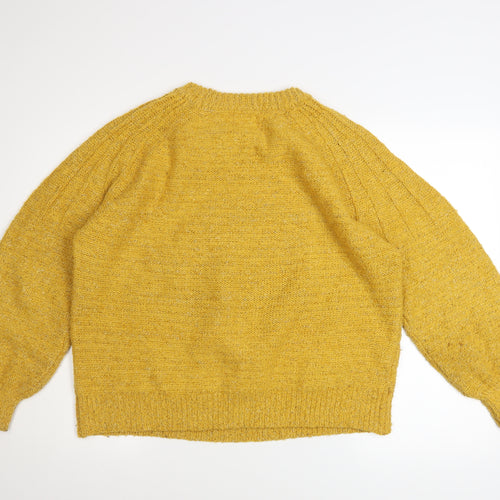 Papaya Women’s Yellow Chunky Knit Pullover Jumper Size L