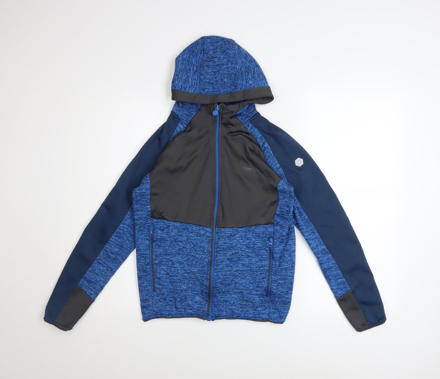 Regatta Boys Blue Full Zip Hooded Fleece Activewear Jacket 13 Years