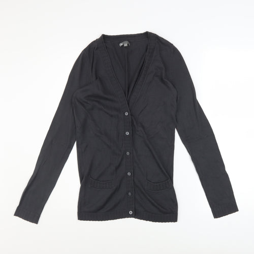 Gap Womens Black Cotton Button Cardigan Jumper Size M